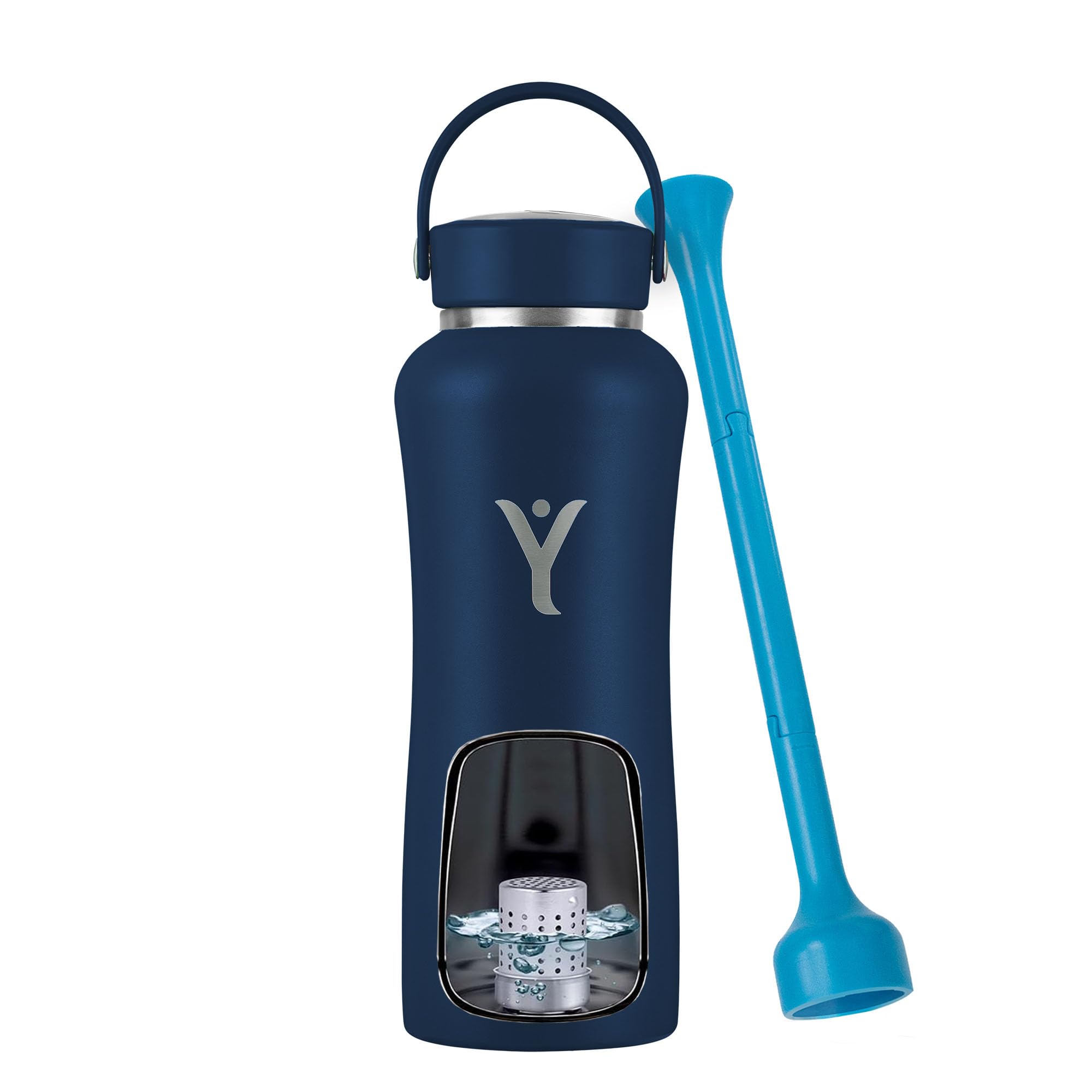 DYLN Hydrogen Water Bottle | Create Hydrating Alkaline Hydrogen-Rich Water Up to 9 pH | Vacuum Insulated Stainless Steel Water Bottle | Keeps Water Cold for 24 Hours