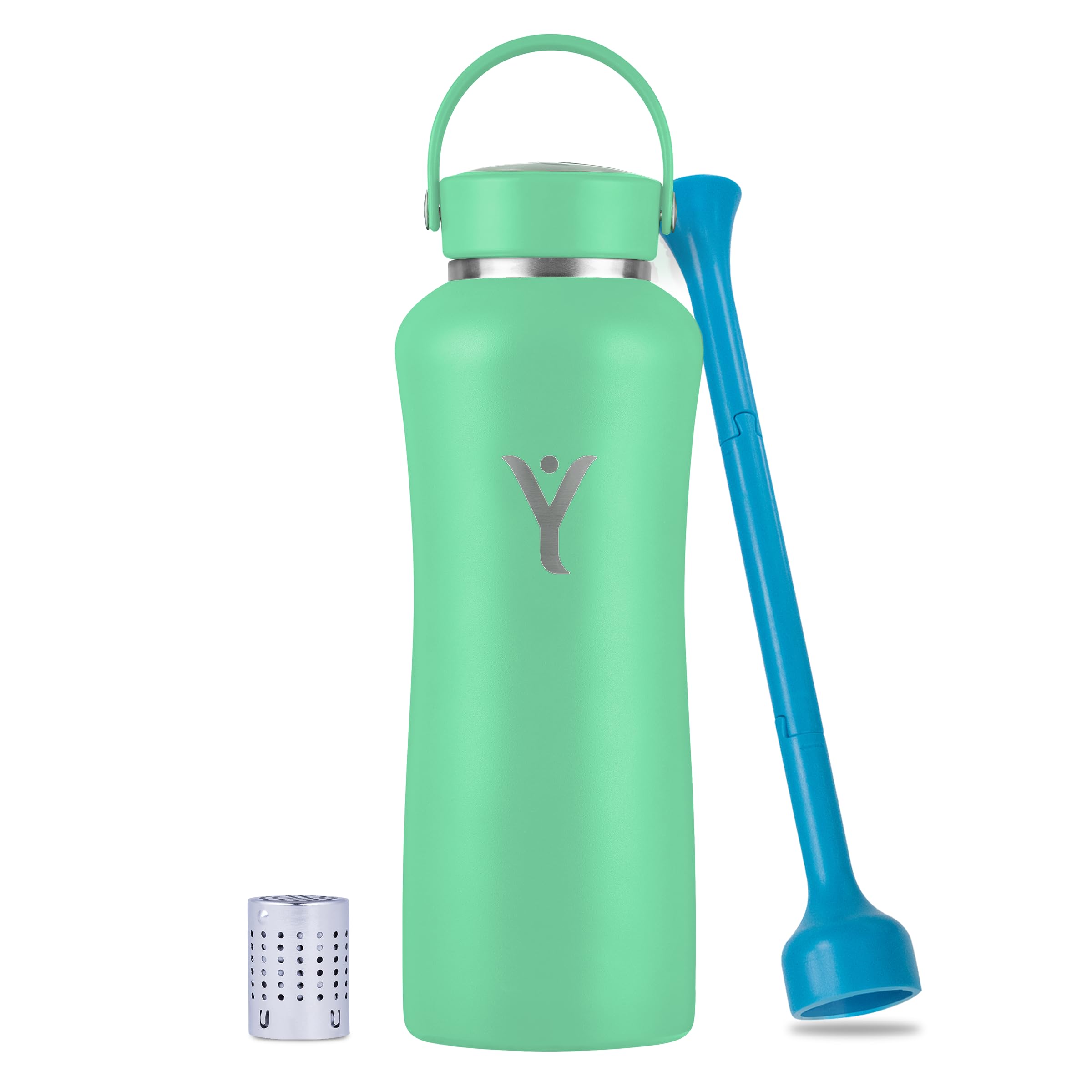 DYLN Hydrogen Water Bottle | Create Hydrating Alkaline Hydrogen-Rich Water Up to 9 pH | Vacuum Insulated Stainless Steel Water Bottle | Keeps Water Cold for 24 Hours