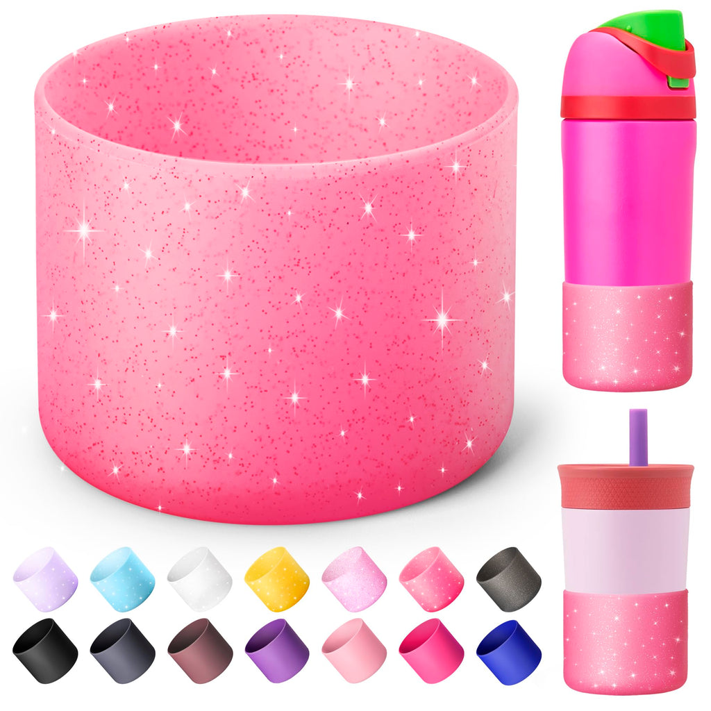 Silicone Boot for Owala FreeSip 16 oz & Flip 14 oz Insulated Stainless-Steel Water Bottle, Anti-Slip Protective Sleeve for Kids 12 oz Tumbler